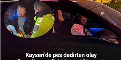 Kayseri’de kırmızı ışıkta bekleyen sürücü ve yolcu uyuyakaldı