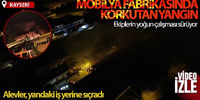 Kayseri OSB'de mobilya fabrikasında yangın