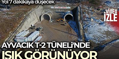 Kaz Dağları'nda yolu 7 dakikaya düşürecek Ayvacık T-2 Tüneli'nde ışık görünüyor