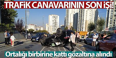 Kaza yaptı, trafik canavarı olduğu ortaya çıktı
