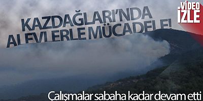 SON DAKİKA Kazdağları'ndaki yangın söndürme çalışmaları sabah saatleri itibariyle devam ediyor