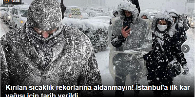 Kırılan sıcaklık rekorlarına aldanmayın! İstanbul'a ilk kar yağışı için tarih verildi