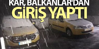 Kırklareli'de ve Edirne'de kar yağdı!