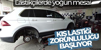 Kış lastiği zorunluluğu başlıyor: Lastikçilerde yoğun mesai