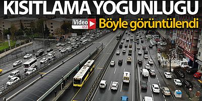 Kısıtlamaya saatler kala E-5'teki yoğunluk havadan görüntülendi