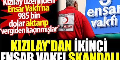 Kızılay’dan ikinci Ensar skandalı. Kızılay üzerinden Ensar Vakfı’na 985 bin dolar aktarıp vergiden kaçınmışlar