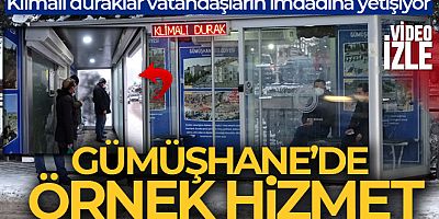 Klimalı duraklar soğuk kış aylarında vatandaşların imdadına yetişiyor