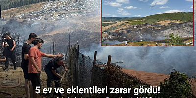 Kocaeli’de çıkan yangın 2 saatte söndürüldü: 5 ev ve eklentileri zarar gördü