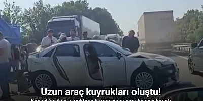 Kocaeli’de iki ayrı noktada 8 araç zincirleme kazaya karıştı