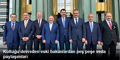 Koltuğu devreden eski bakanlardan peş peşe veda paylaşımları