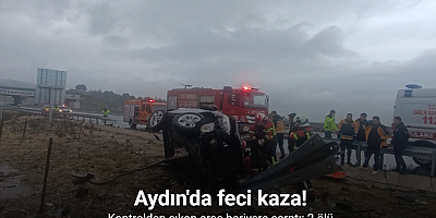 Kontrolden çıkan araç bariyere çarptı: 2 ölü