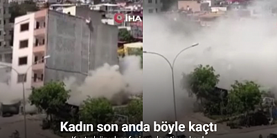 Kontrolsüz yıkım faciaya davetiye çıkardı: Kadın son anda böyle kaçtı