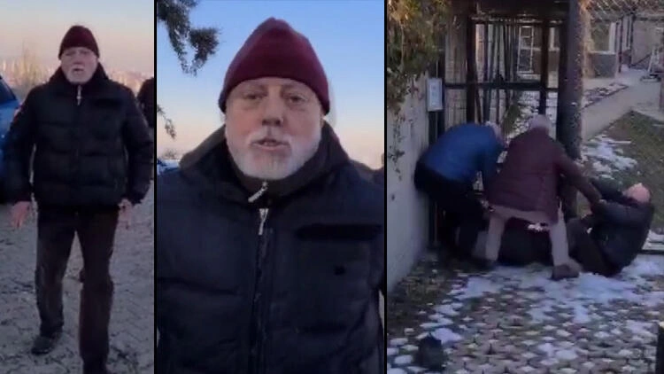 'Köpeğe neden tekme attın?' diye soran çifti dövdü! O anlar görüntülendi