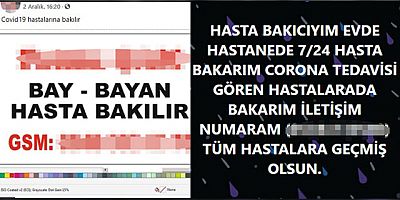 Koronavirüs hastalarının özel refakatçileri; sosyal medyada da arıyorlar...