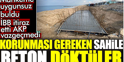 Korunması gereken sahile beton döktüler. Mahkeme uygunsuz buldu, İBB itiraz etti, AKP vazgeçmedi