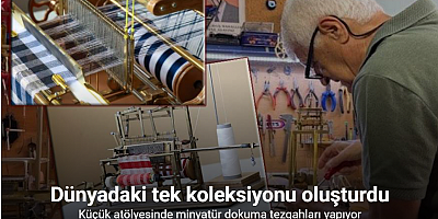 Küçük atölyesinde minyatür dokuma tezgahları yapıyor: Dünyadaki tek koleksiyonu oluşturdu