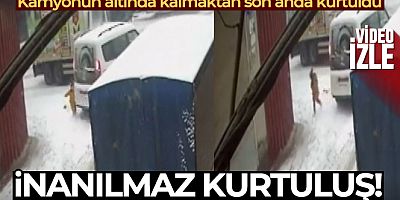 Küçük çocuğun inanılmaz kurtuluşu kamerada