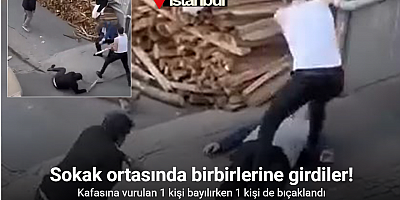 Küçükçekmece’de iki grup arasında bıçaklı sopalı kavga kameraya yansıdı