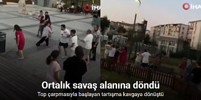 Küçükçekmece’de top çarpmasıyla başlayan tartışma kavgaya dönüştü