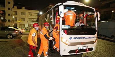 Küçükçekmece Sivil Savunma ekipleri, İzmir depremi için yola çıktı