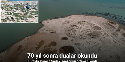 Kuraklık, 70 yıllık mezarları yeniden ortaya çıkardı