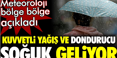Kuvvetli yağış ve dondurucu soğuk geliyor. Meteoroloji bölge bölge uyardı