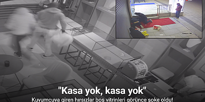 Kuyumcuya giren hırsızlar boş vitrinleri görünce şoke oldu: 