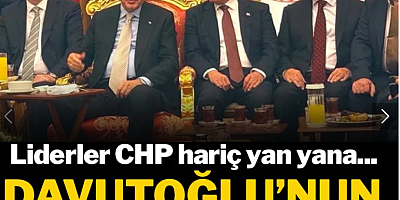 Liderler CHP hariç yan yana: Davutoğlu'nun dikkat çeken neşesi