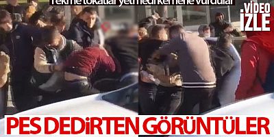 Lise öğrencileri arasında tekme tokat kavga kamerada