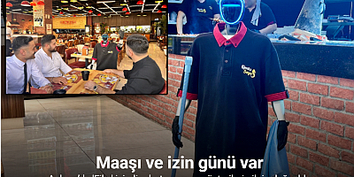Maaşı ve izin günü olan robot garson, müşterilerin ilgi odağı oldu