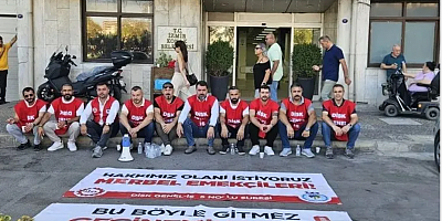 Maaşlarını alamayan işçiler, belediye önünde eylem yaptı