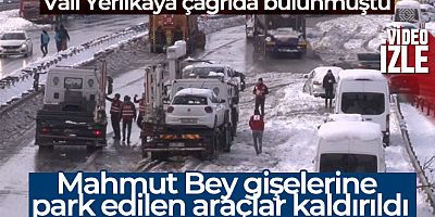 Mahmut Bey gişelerine park edilen araçlar kaldırıldı