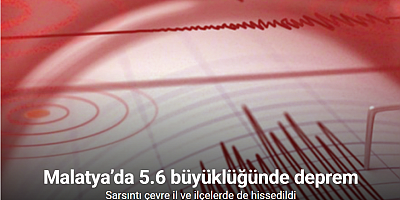 Malatya’da 5.6 büyüklüğünde deprem