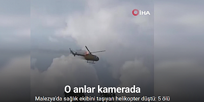 Malezya'da sağlık ekibini taşıyan helikopter düştü: 5 ölü