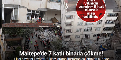 Maltepe'de 7 katlı binada çökme!