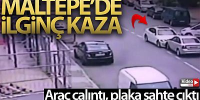 Maltepe'de çalıntı araçla kazaya karıştı, hızla kaçmaya başladı