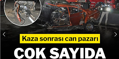 Manisa'da can pazarı! Feci kazada otomobil ikiye ayrıldı; 5 ölü, 6 yaralı