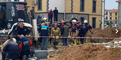 Manisa'da kanalizasyon çalışmasında göçük; 1 işçi toprak altında kaldı