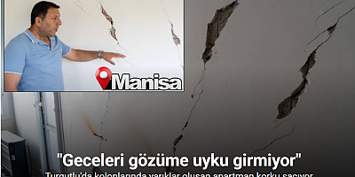 Manisa’da korkutan apartman