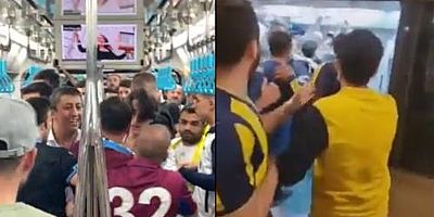 Marmaray'da Fenerbahçe ve Trabzonspor taraftarları arasında kavga çıktı