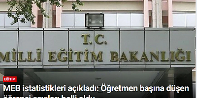 MEB istatistikleri açıkladı: Öğretmen başına düşen öğrenci sayıları belli oldu