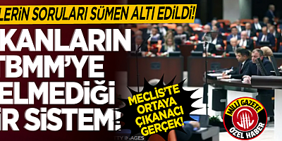 Meclis'te ortaya çıkan acı gerçek! Vekillerin soruları Sümen altı edildi