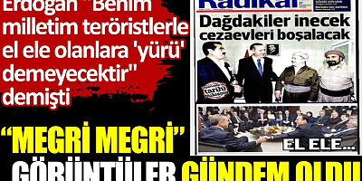 Megri megri görüntüler gündem oldu. Erdoğan 'Milletim teröristlerle el ele olanlara 'yürü' demeyecektir' demişti