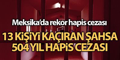 Meksika'da 13 kişiyi kaçıran şahsa 504 yıl hapis