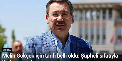 Melih Gökçek için tarih belli oldu: Şüpheli sıfatıyla ifade verecek