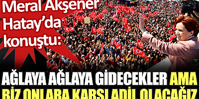 Meral Akşener: Ağlaya ağlaya gidecekler ama biz onlara karşı adil olacağız