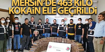 Mersin'de 463 kilo kokain ele geçirildi