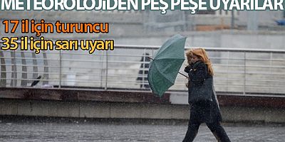 Meteorolojiden bir çok il için fırtına ve sağanak uyarısı