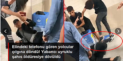 Metro istasyonunda kadınların fotoğrafını çeken yabancı uyruklu şahıs feci şekilde dövüldü
