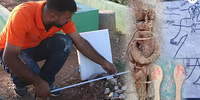 Mezarlıktan tüyler ürperten görüntüler çıktı